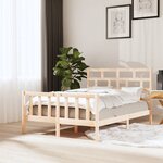 vidaXL Cadre de lit Bois de pin massif 120x200 cm