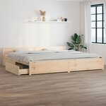 vidaXL Cadre de lit sans matelas avec tiroirs