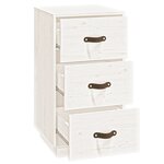  vidaXL Tables de chevet 2 Pièces Blanc 40x40x75 cm Bois de pin massif