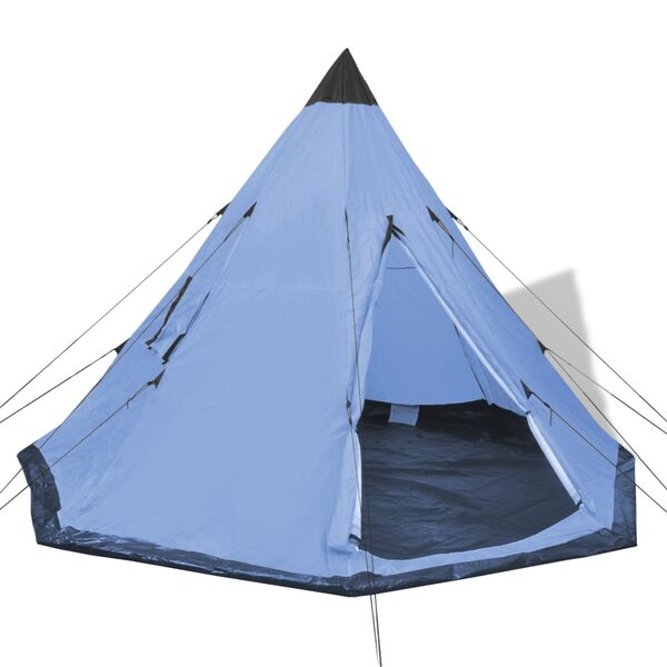 vidaXL Tente pour 4 personnes Bleu