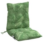 vidaXL Coussins de chaise à dossier bas lot de 2 modèle de feuille