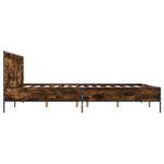 vidaXL Cadre de lit sans matelas chêne fumé 140x200 cm