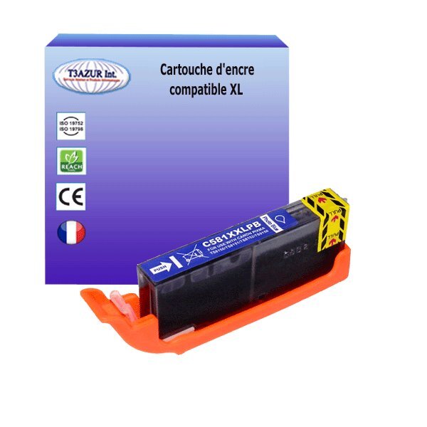 Cartouche compatible avec Canon CLI581 XL Photo Bleue - T3AZUR