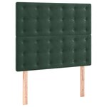 vidaXL Cadre de lit sans matelas vert foncé 100x200 cm velours
