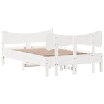 vidaXL Cadre de lit sans matelas blanc 120x190 cm bois de pin massif