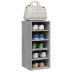vidaXL Armoire à chaussures Gris béton 31 5x35x70 cm Bois d'ingénierie