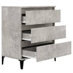 vidaXL Buffet Gris béton 60x35x70 cm Bois d'ingénierie