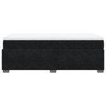 vidaXL Sommier à lattes de lit avec matelas Noir 90x190 cm Velours
