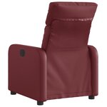 vidaXL Fauteuil inclinable électrique Rouge bordeaux Similicuir