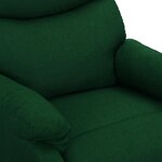 Vidaxl fauteuil releveur inclinable de massage vert foncé tissu