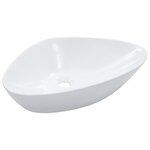vidaXL Lavabo 58 5 x 39 x 14 cm Céramique Blanc
