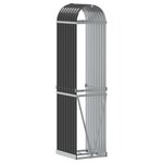 vidaXL Porte-bûches anthracite 40x45x170 cm acier galvanisé