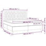 vidaXL Sommier à lattes de lit et matelas et LED Gris foncé 200x200 cm