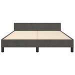 vidaXL Cadre de lit sans matelas gris foncé 140x200 cm velours