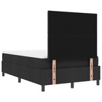 vidaXL Lit à ressorts avec matelas et banc noir 120x190 cm tissu