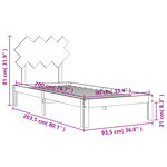 vidaXL Cadre de lit sans matelas 90x200 cm bois de pin massif