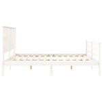 vidaXL Cadre de lit sans matelas blanc 200x200 cm bois massif