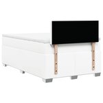 vidaXL Sommier à lattes de lit avec matelas Blanc 120x200cm Similicuir