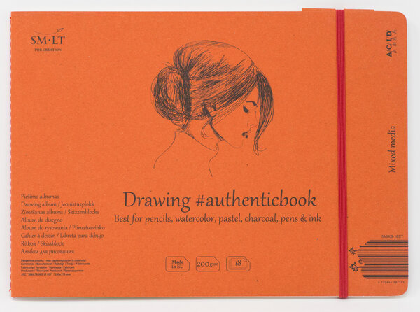 SM-LT Carnet- Mixed Media - 24 5x17 6cm - 18  feuilles - 200 gsm
