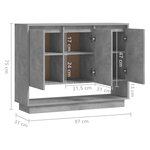 vidaXL Buffet Gris béton 97x31x75 cm Bois d'ingénierie