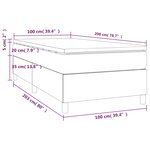 vidaXL Sommier à lattes de lit avec matelas Bleu 100x200 cm Tissu