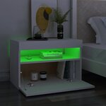 vidaXL Meubles TV avec lumières LED 2 Pièces Blanc 60x35x40 cm