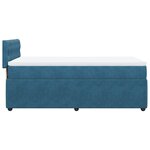 vidaXL Sommier à lattes de lit avec matelas bleu 100x200 cm