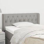 vidaXL Tête de lit avec oreilles Gris clair 103x16x78/88 cm Tissu