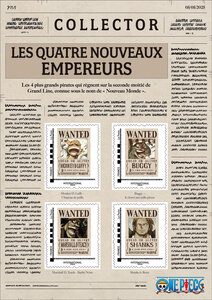 Collector 4 timbres - One Piece - Lettre internationale