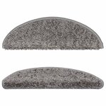 vidaXL Tapis d'escalier 15 Pièces Gris 56x17x3 cm