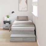 vidaXL Cadre de lit de rangement Gris Sonoma 80x200 cm