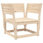 vidaXL Canapé de jardin accoudoirs avec coussins bois massif de pin