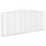 vidaXL Panier de gabions arqué 400x30x160/180 cm Fer galvanisé