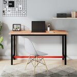 vidaXL Établi 150x55x81 5 cm bois massif de hêtre et métal