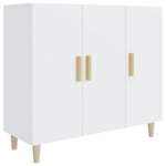 vidaXL Buffet blanc 90x34x80 cm bois d'ingénierie