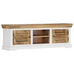 vidaXL Meuble TV 118 x 30 x 40 cm Bois de manguier massif