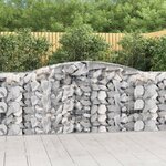 vidaXL Paniers à gabions arqués 9 Pièces 400x50x100/120 cm Fer galvanisé