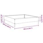 vidaXL Lit surélevé de jardin 100x100x26 cm acier inoxydable