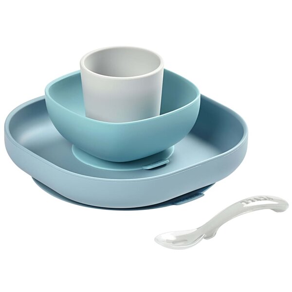 Beaba Service de repas bébé 4 Pièces Silicone Jungle