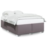 vidaXL Cadre de lit Gris 160x200 cm Similicuir