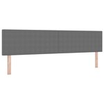 vidaXL Lit à sommier box avec matelas & lumière LED gris 200x200 cm tissu en velours côtelé
