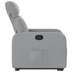 vidaXL Fauteuil inclinable Gris clair Tissu