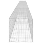 vidaXL Mur à gabion avec couvercles Acier galvanisé 900 x 50 x 50 cm