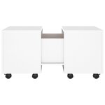 vidaXL Table basse blanc 60x60x38 cm bois d'ingénierie