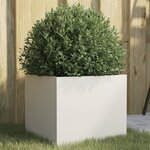 vidaXL Jardinière blanc 32x30x29 cm acier laminé à froid