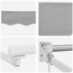 Store Rétractable Manuel vidaXL Gris 350x250 cm