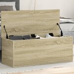 vidaXL Boîte de rangement chêne sonoma 90x35x35 cm bois d'ingénierie