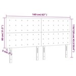 vidaXL Tête de lit à LED Cappuccino 160x5x118/128 cm Similicuir