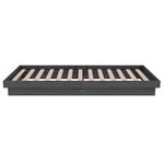 vidaXL Cadre de lit sans matelas gris bois massif
