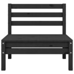 Salon de jardin meuble d'extérieur ensemble de mobilier 8 pièces noir bois de pin massif 02_0017869